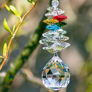 Mobiel Zonnebol  Regenboog 9 cm