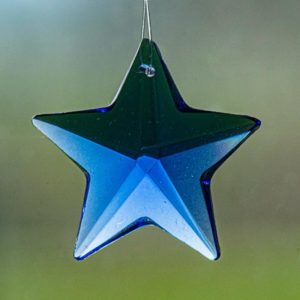 Ster Blauw kristal 43mm